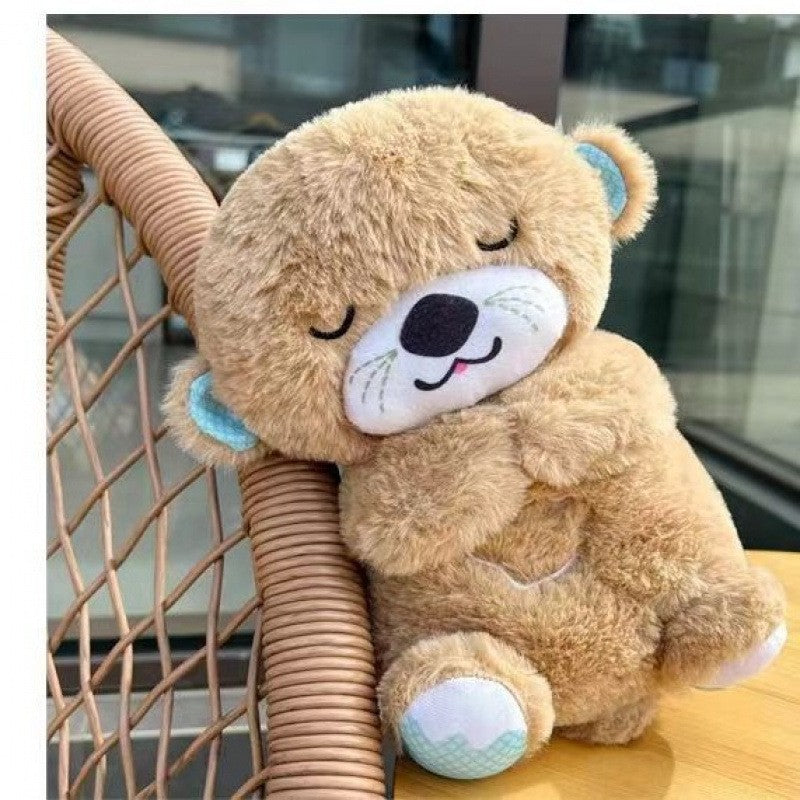 Breathing Bear Soothing Plush Toy with Music and Light