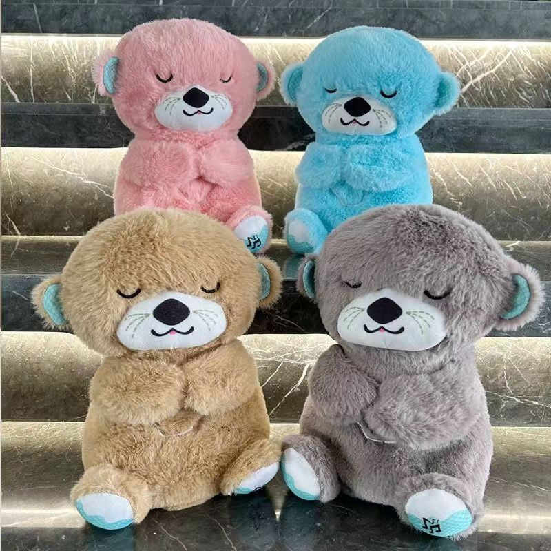 Breathing Bear Soothing Plush Toy with Music and Light