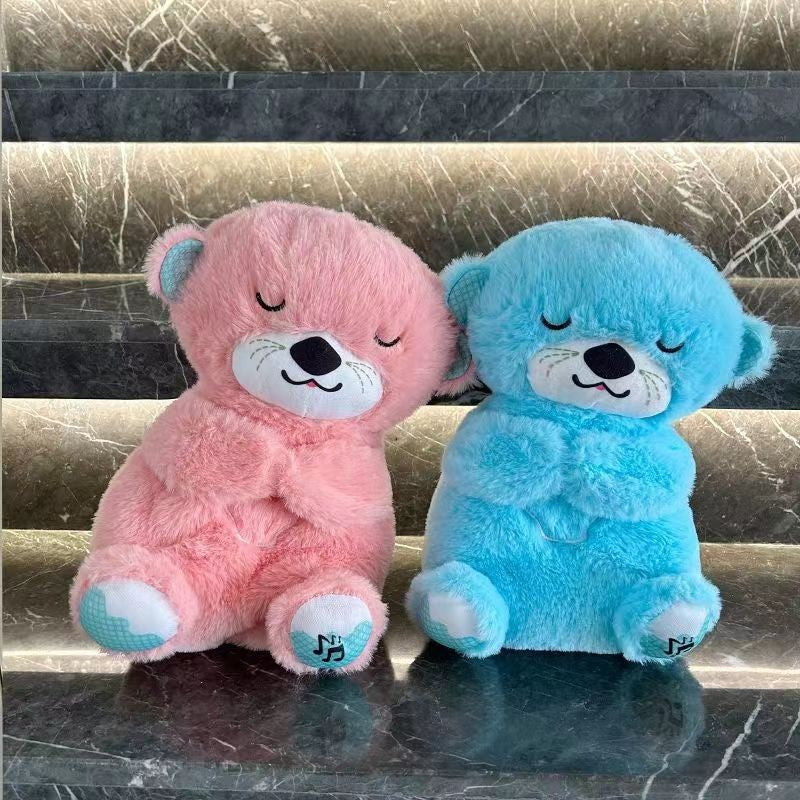 Breathing Bear Soothing Plush Toy with Music and Light