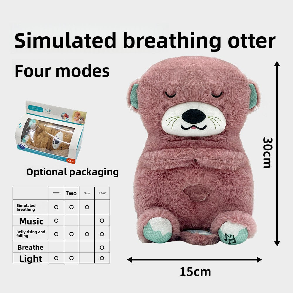 Breathing Bear Soothing Plush Toy with Music and Light