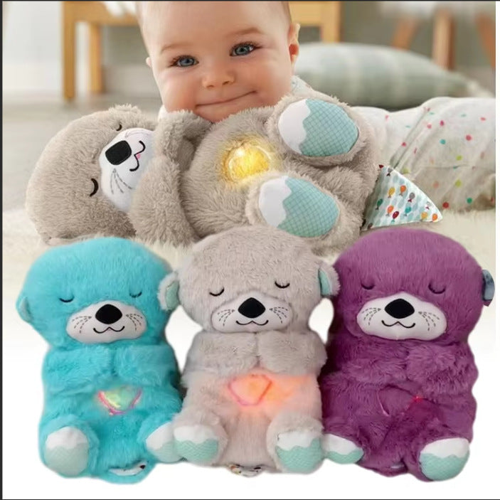 Breathing Bear Soothing Plush Toy with Music and Light
