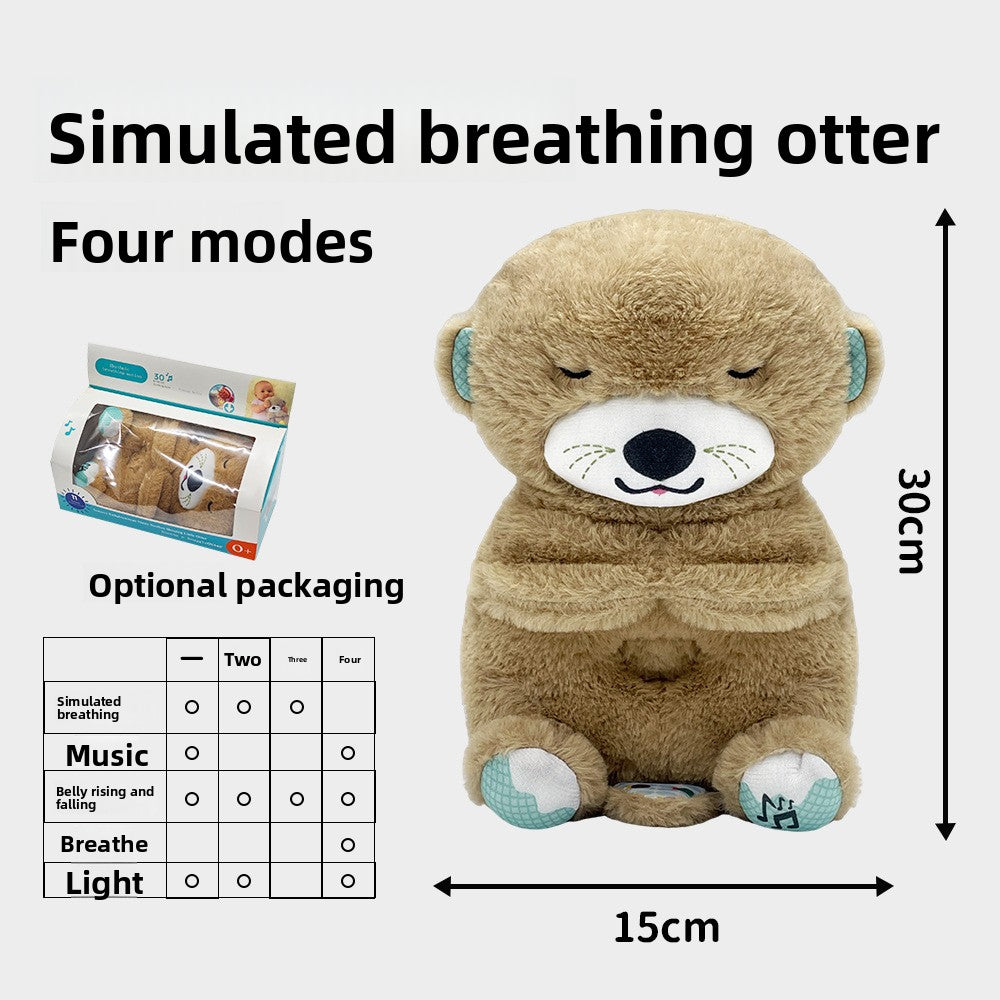 Breathing Bear Soothing Plush Toy with Music and Light